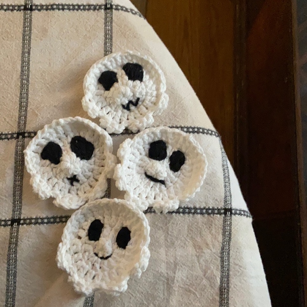 Ghost crocheted Coasters